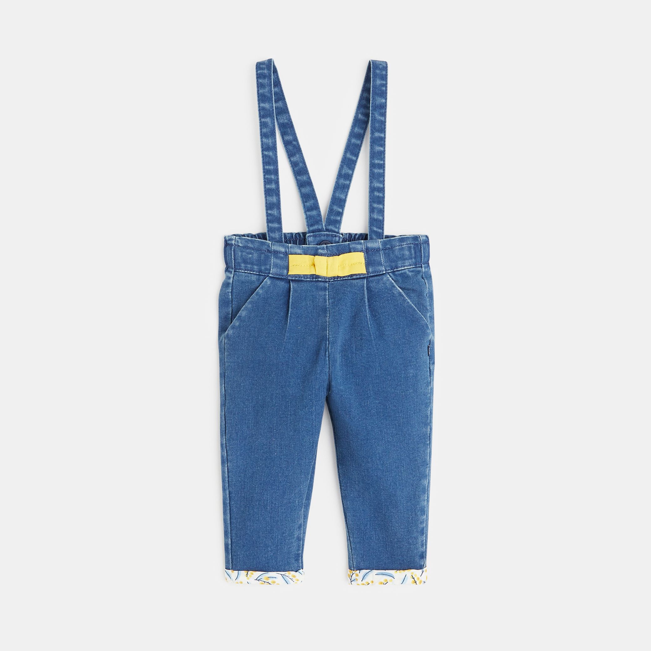 Quần yếm denim có thể tháo rời